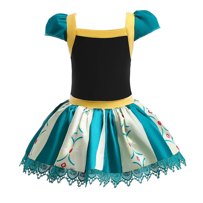 Round Yuan Girl Ballet Practice Dress Party Fancy TUTU Dress Elsa Anna Belle Alice Colorful Clothes Baby Girl Party Costumes
