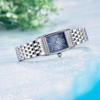 New 22mm Square Women's Quartz Watch Stainless Steel Sapphire Glass 50m Waterproof Women's Quartz Watch