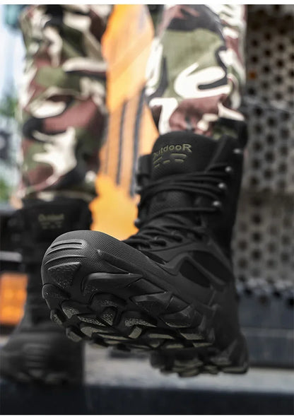 Men Shoes Tactical Boots Special Forces Field Man Boot Lightweight Outdoor Non-Slip Men Zapatillas Hombre Motorcycle Boots