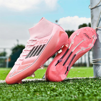 New Men Soccer Shoes Boys Breathable Sport Football Boots Outdoor Cleats Adult Long Spikes Training Non Slip Match Comfortable