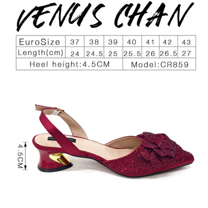 Italian Design Fashion Banquet Bags And Comfortable Mid-heel Hollow Pointed Shoes Are Suitable For parties Or Commuting