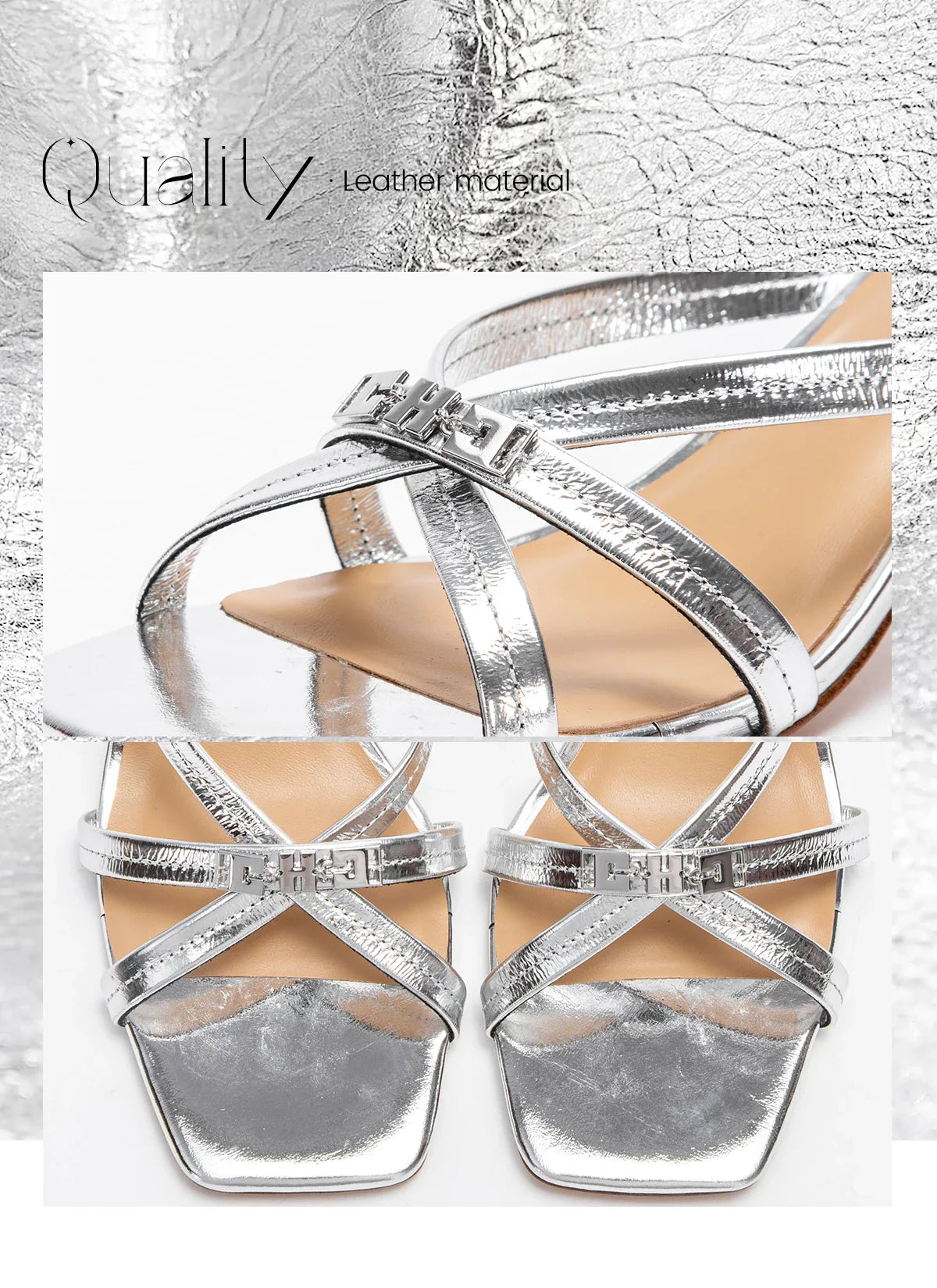 Women's Sandals Summer Cowhide New Thin Belt Business Fashion Sandals Wedding and Dinner Shoes