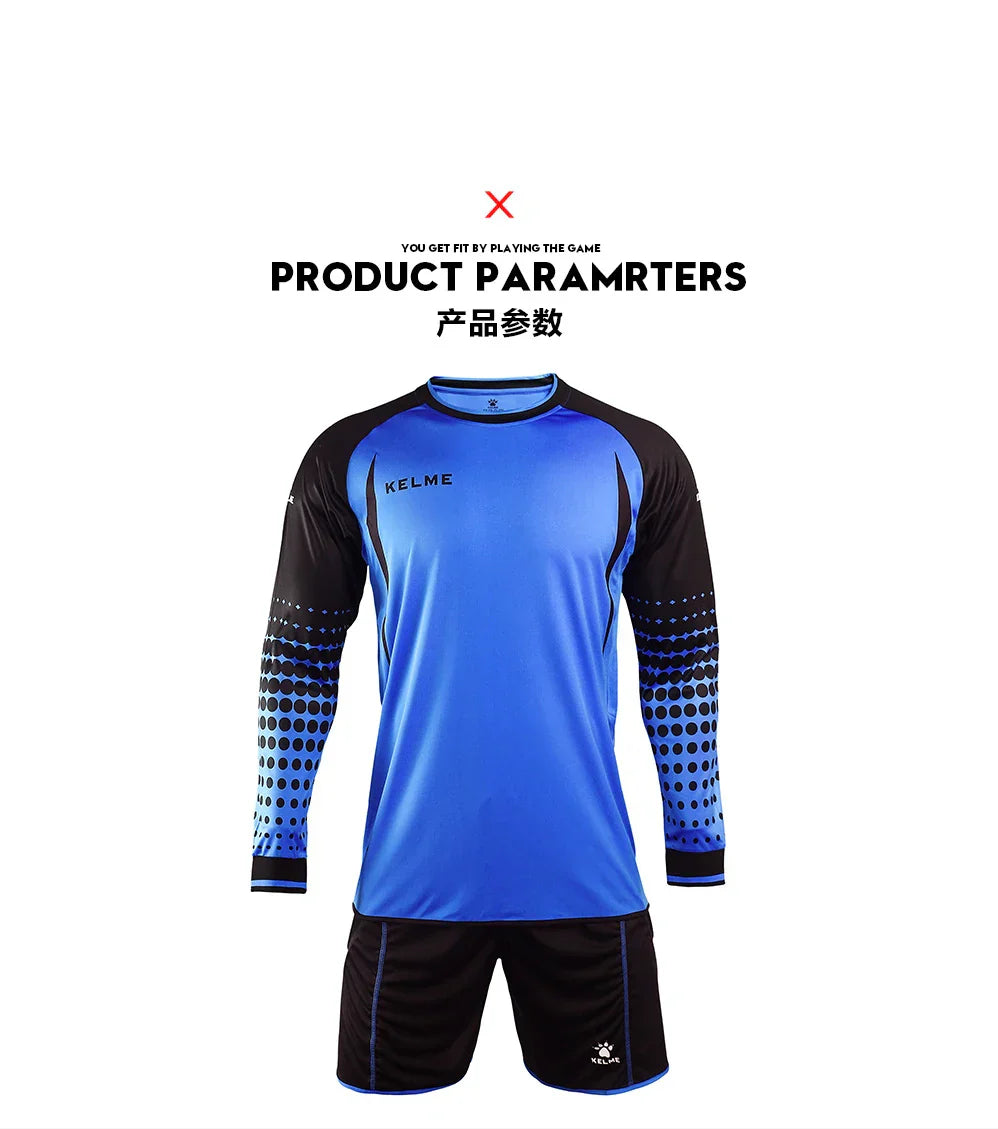 Goalkeeper Jersey Soccer Custom Goaile Jerseys Mens Long Sleeve Football Uniform Shorts Sponge Protector 9161ZB1002