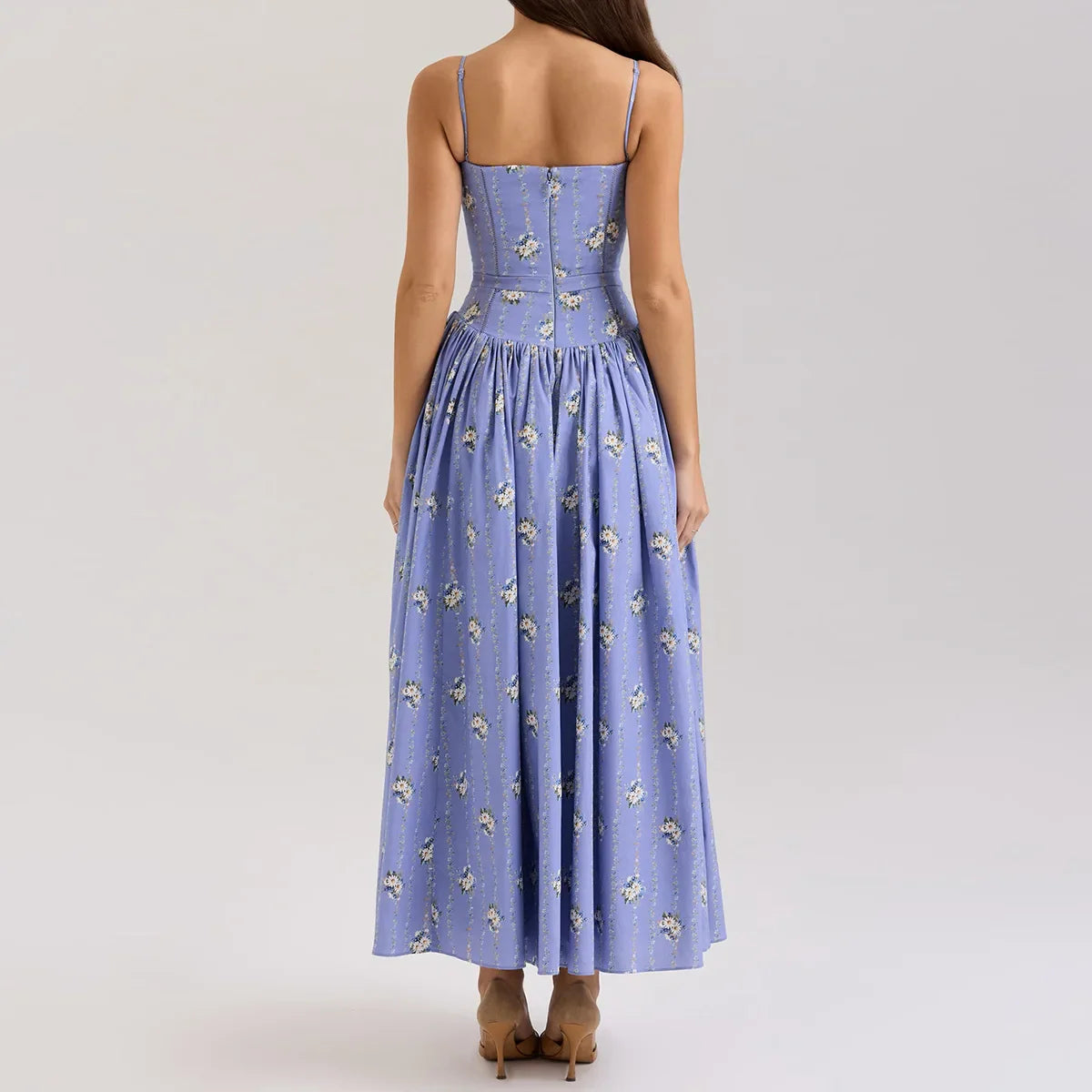 Summer Clothes for Women Midi Elegant Dress 2025 New Arrivals White Floral Print Holiday Dress