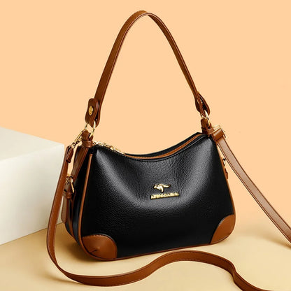 Genuine 3 Layers High Quality Soft Leather Ladies Crossbody Bags for Women Luxury Handbags Women Bags Designer  Shoulder 2024