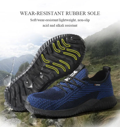 Safety Shoes Men's Work Boots Steel Toe Cap Puncture-Proof Indestructible Security Work Shoes Women Light Comfortable Sneakers