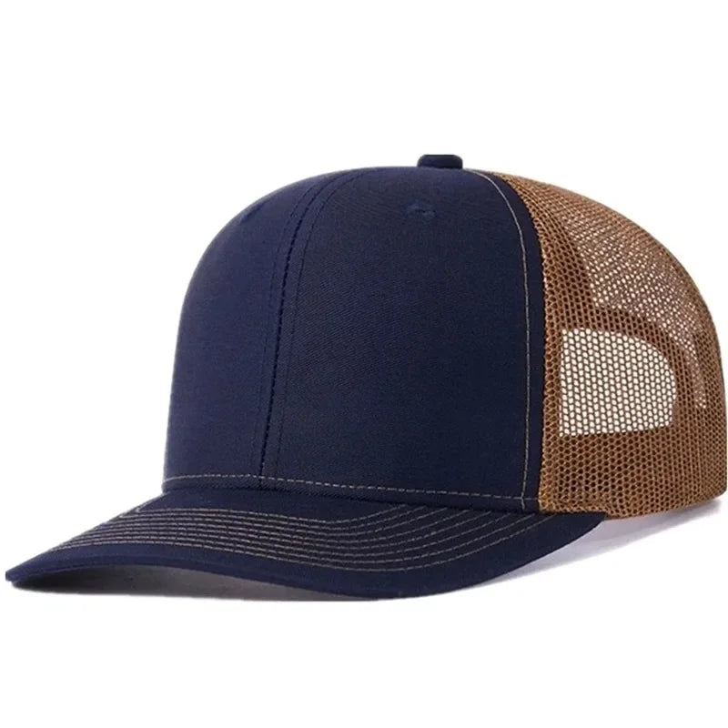 Unisex Cap Slight Curved Brim Style Trucker Hat  Men & Women Casual Outdoor Breathable Summer Cap