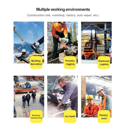 Construction Work Boots Anti-smash Anti-puncture Safety Shoes Men Steel Toe Boots Scald Proof Welding Boots Indestructible Shoes