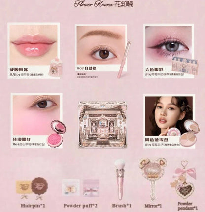 The Sweetie Bear 12 Parts Makeup Gift  Lip Glaze Blush Eye Shadow Concealer set Box