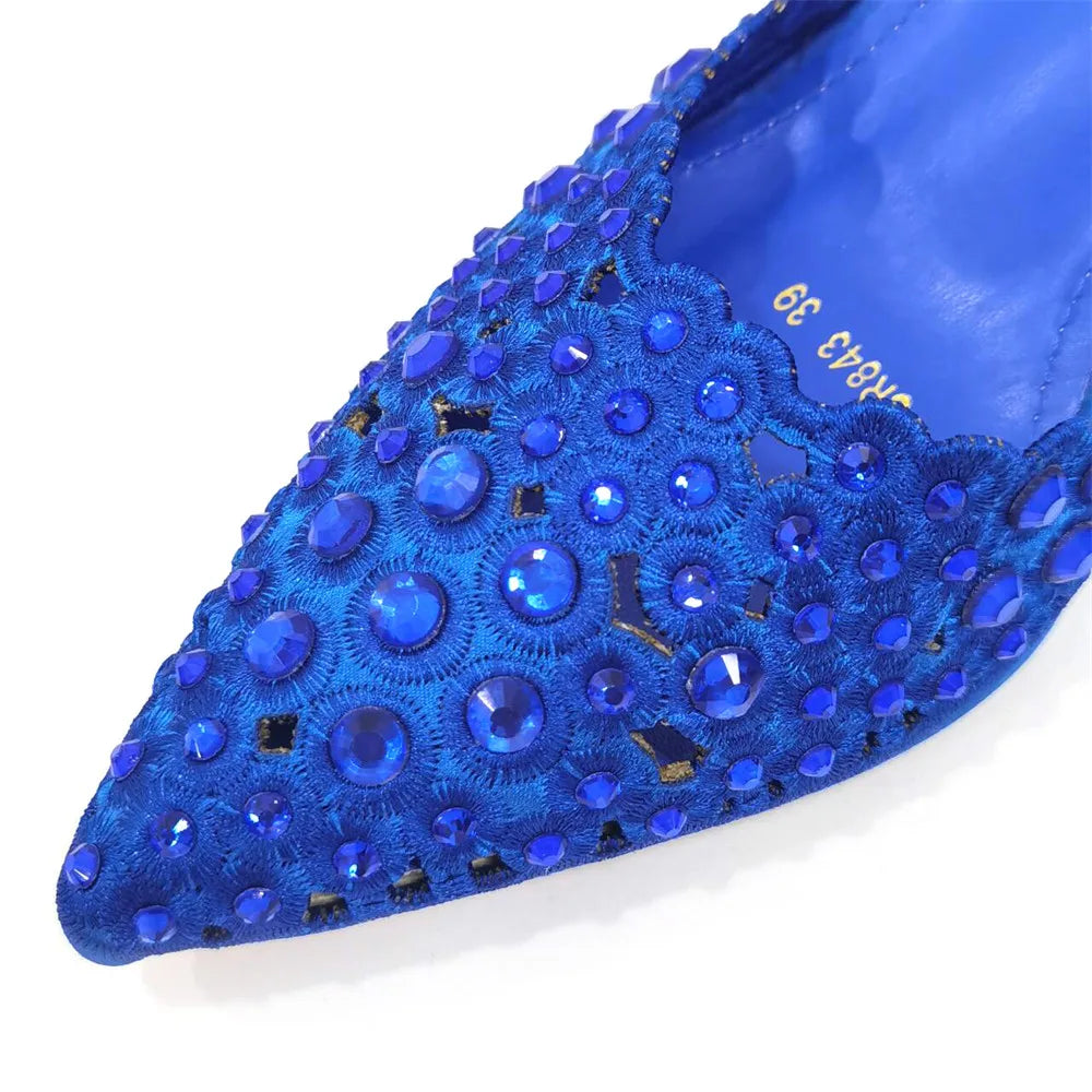 High Quality African Wedding Shoes Summer Sandals for Wedding 2025 Sexy Pumps Rhinestone Fashion Women Wedding Shoes