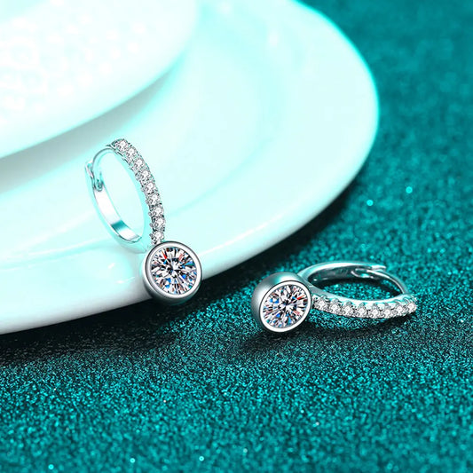 5mm D Color Moissanite Pendant Earring Lab Diamond GRA Certified Fine Jewelry 925 Sterling Silver Earring for Women Man