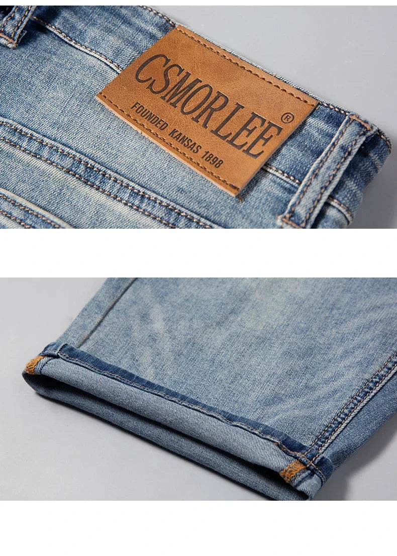 2025 New Summer Brand Stretch Thin Bermuda Masculina Cotton Denim Jeans Men Knee Length Soft Ropa Hombre Shorts