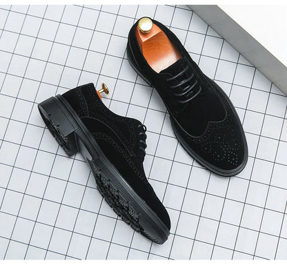High Quality Brogues Classic Casual Business Shoes Men Fashion Wedding Social Office Leather Shoes For Men Formal Carving Shoes