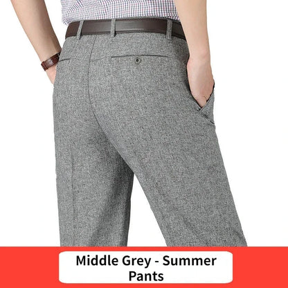 Mens Autumn Thick Casual Suit Pants Classic Business Formal Fashion Stretch Summer Thin Trousers Male Brand Clothes GOZBKF