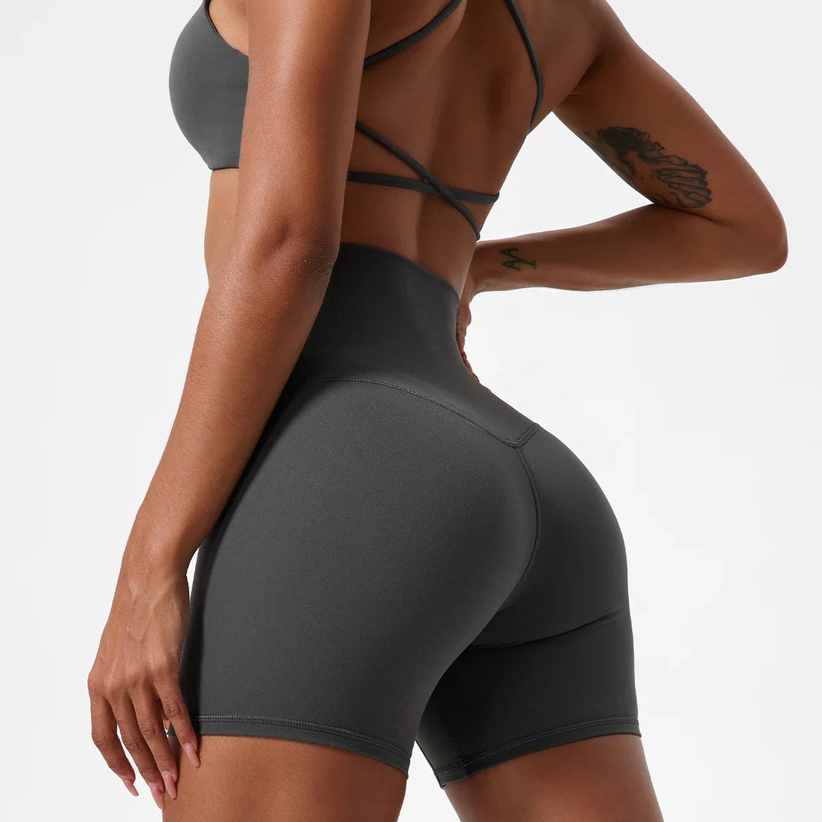 Two Pieces Yoga Set Women Gym Shorts Sports Suit Female Soften Skin-Friendly Activewear Beauty Back Women Sportswear