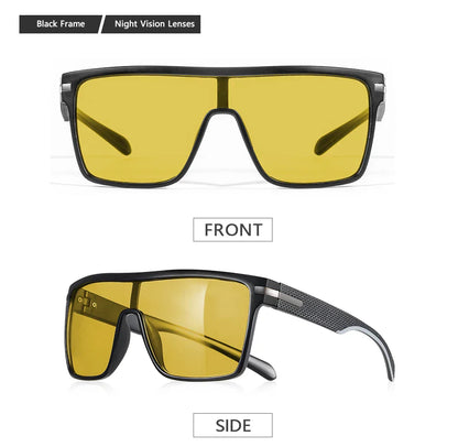 Fashion Photochromic Polarized Sunglasses Men Women Oversized Sun Glasses Male Night Vision Driving Goggles UV400