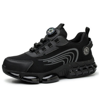Indestructible Steel Toe Work Shoes for Men Women Rotating Button Safety Shoes Lightweight Construction Work Safety Shoes