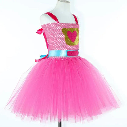 Super Kitty Costumes for Girls Super Cat Tutu Dress for Kids Christmas Halloween Outfits Children Animal Clothes with Eyes Patch