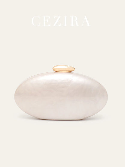 Women's Fashion Evening Clutches Luxury Plain Acrylic Long Chain Cross body Handbag Oval Shaped Fits Phone Wedding Banquet Party