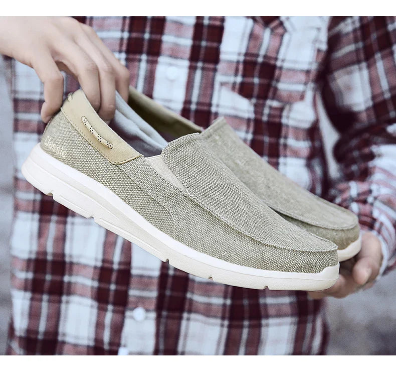 Mocassins Para Homens Sapatos Outono Novo Masculino Sapatos de Lona Clássicos Sapatos de Lazer Confortáveis Tênis Respiráveis Para Homens Mocassins