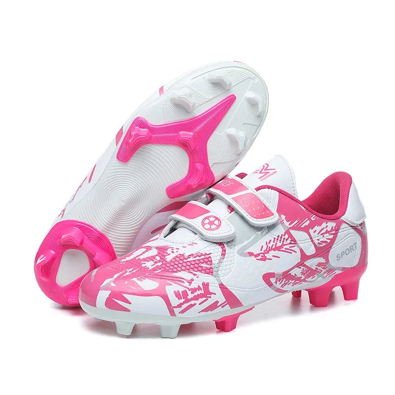 Kids Soccer Shoes Society TF/FG School Football Boots Cleats Grass Sneakers Boy Girl Outdoor Athletic Training Sports Footwear