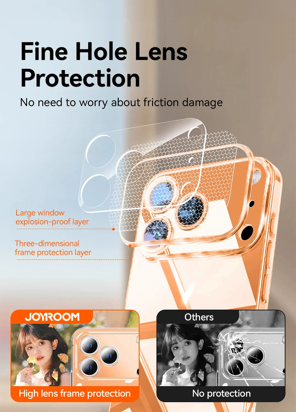 iPhone 17 16 15 Pro Max Case Lens Protection Anti-Yellow Case For iPhone 17 16 Pro Max Transparent Shockproof Cover