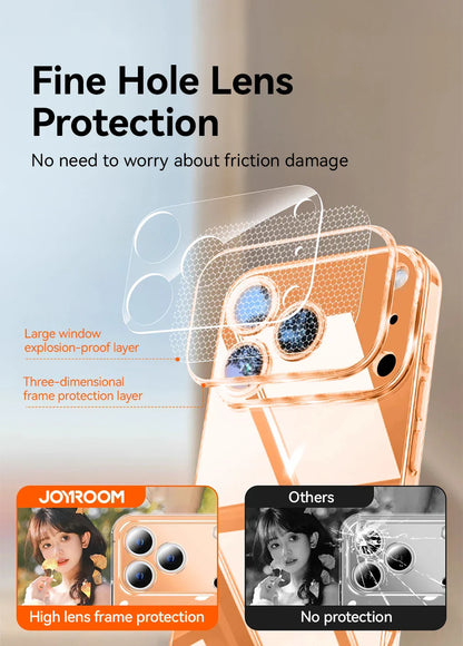 iPhone 17 16 15 Pro Max Case Lens Protection Anti-Yellow Case For iPhone 17 16 Pro Max Transparent Shockproof Cover
