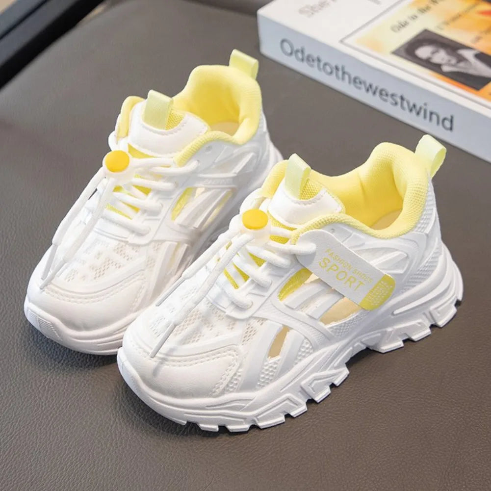 Girls Sports Shoes 2026 Spring and Summer New Children's Casual Mesh Breathable Thick-soled Designer Tennis Sports Shoes