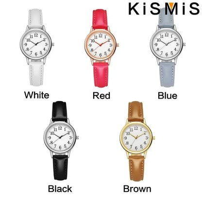 Women Quartz Watch Fashion Simple Dial Thin Bracelet Easy to Read Numerals Ladies Wristwatch Casual Stylish Watch for Women