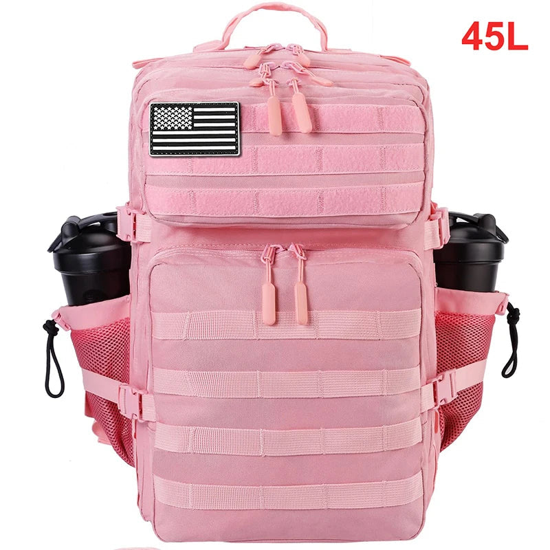 45L Tactical Backpack Men Outdoor Waterproof Sports Travel Gym Hiking Bug Out Bag Military Camping Hunting Survival Rucksack