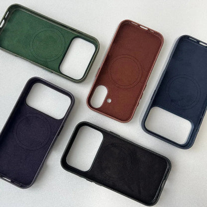 For lphone 17 pro max 17PRO 17 16 Leather PU Personalized Initials Custom Magsafe leather Phone Case