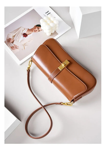 Women Genuine Leather Shoulder Bag Female Fashion Handbag Totes Small Underarm Bag Casual Daybag Mini Purse -KG1313
