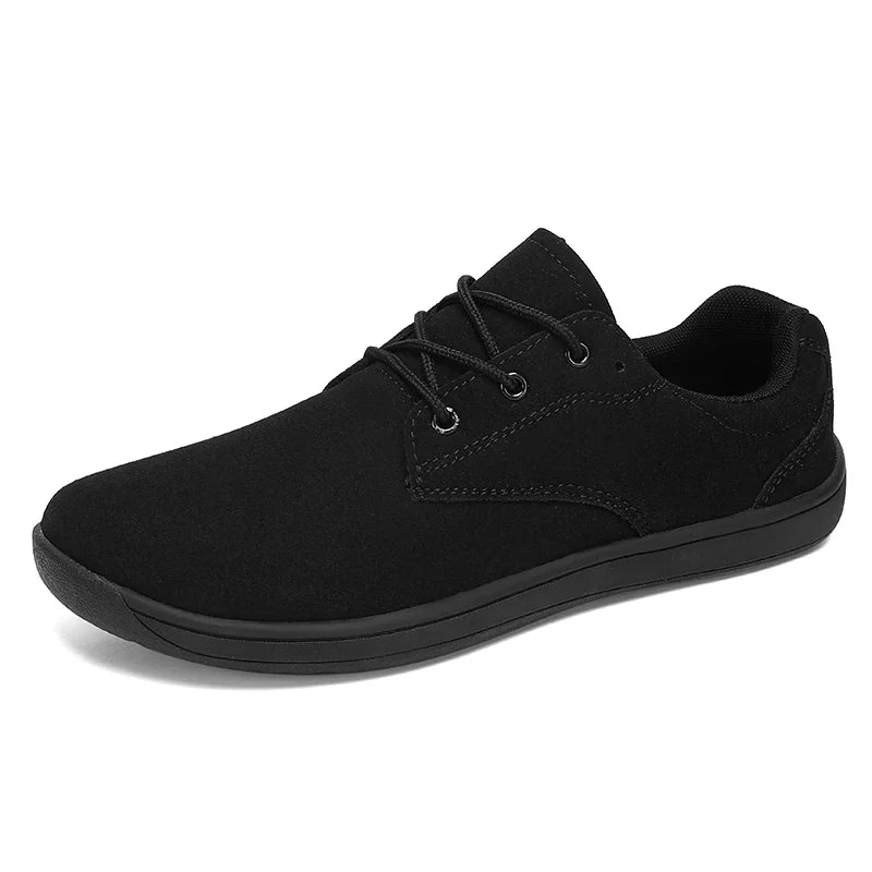 Men's Sneakers With Wide Toe Nose Feet Minimalist Cow Suede Leather Upper Casual Man Shoes Footwear For Woman
