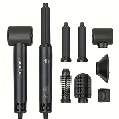 7 In 1 Hair Dryer Brush Brushless High Speed Hair Dryer with Diffuser Ionic Blow Dryer Hot Air Styling Comb Hair Curler