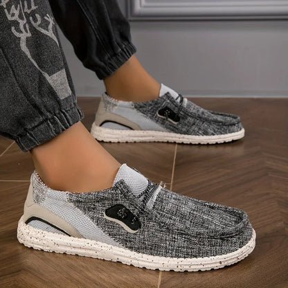 Men's Canvas Shoes Loafers Soft Comfortable Breathable Men's Casual Shoes Sneakers Vulcanized Shoes Flat Shoes Men Walking Shoes