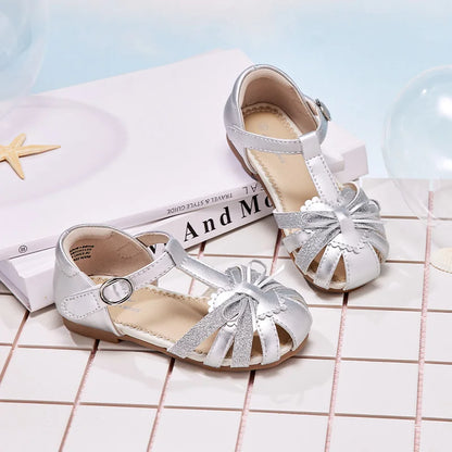 Girls Summer Sandals Children Fashion Shoes Soft Cool Breathable Princess Sweet Party Baby Casual Sandals DB2251120-A