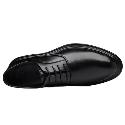 Men Dress Shoes Black Soft Leather Men Heighten Formal Shoes Casual Business Men Oxfords Suit Shoes