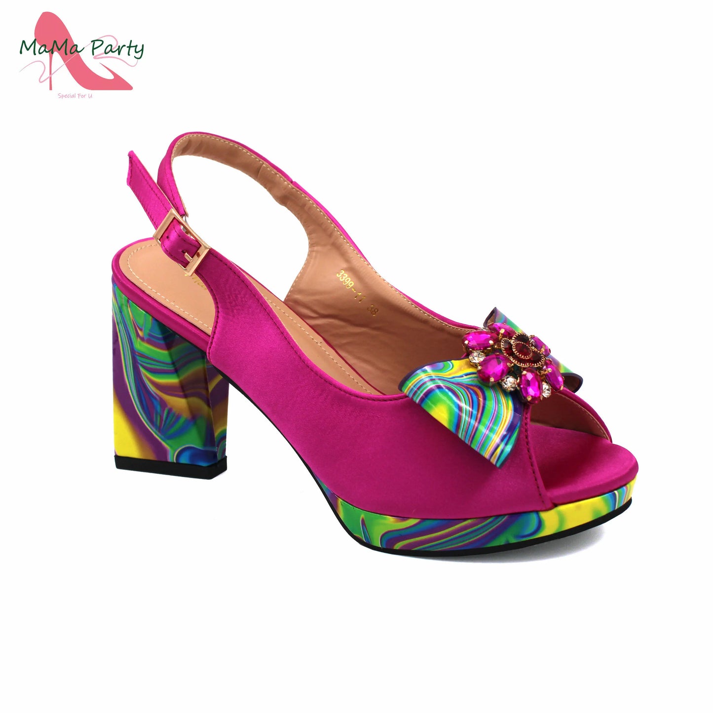 Red Color Italian Design Shoes Matching Bag Set Super High Heels Pumps for Garden Party