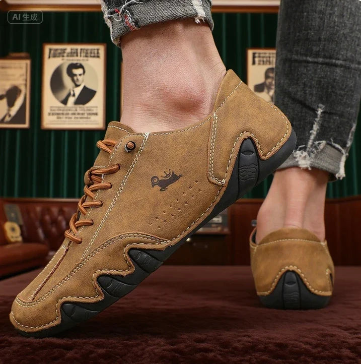 Botas de Tornozelo Masculinas Costura da Moda Leves Confortáveis Sapatos Casuais para Caminhada Tênis Respiráveis para Exterior Dirigir
