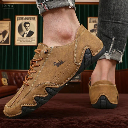 Botas de Tornozelo Masculinas Costura da Moda Leves Confortáveis Sapatos Casuais para Caminhada Tênis Respiráveis para Exterior Dirigir