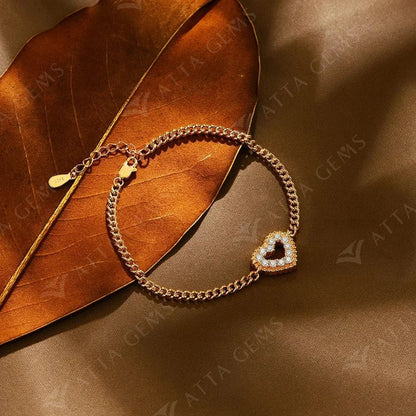 2024 Luxury Bracelets D VVS1 Moissanite Diamond 0.42 CTW for Women Heart Shape S925 Sterling Silver Birthday Party Gift