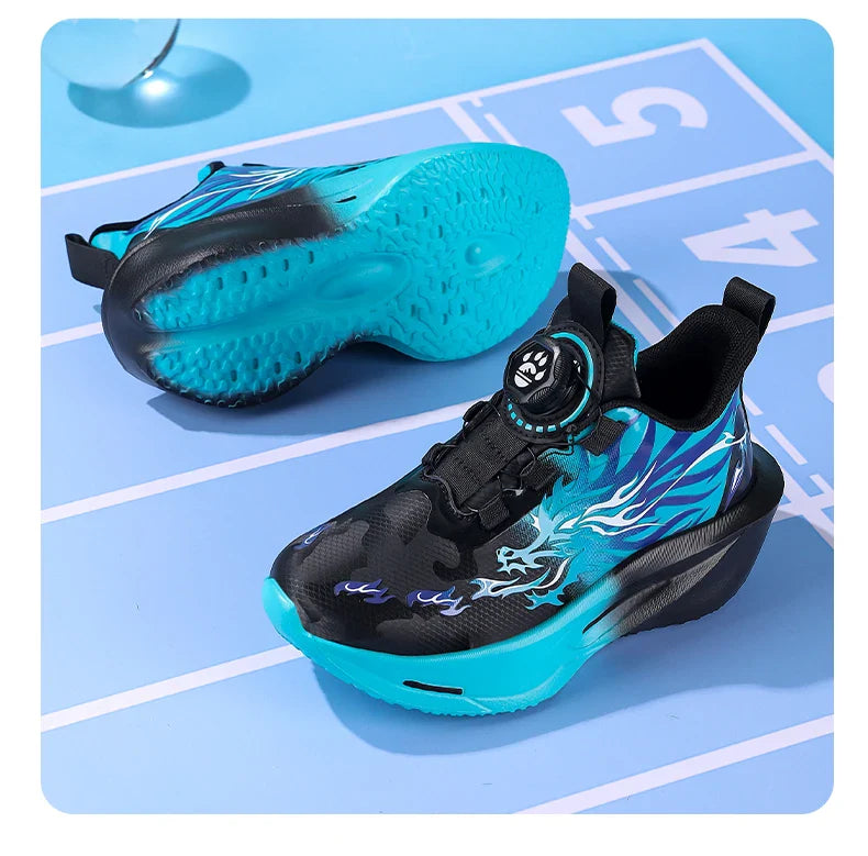 Children Running Shoes Non-slip Breathable Athletic Shoes Boys Girls Outdoor Lace-up Basketball Sneakers Waterproof Casual Shoes