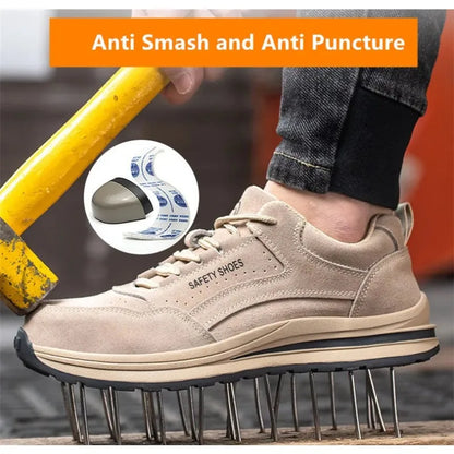 safety autumn shoes breathable work shoes anti stab work sneakers with steel toe indestructible shoes anti smashing safety shoes