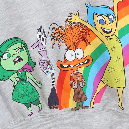 Embroidery Sweatshirt Inside Out Cartoon Jumper O Neck Long Sleeve Women Casual Pullover Top