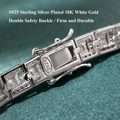 Luxury GRA Certified Full Moissanite Diamond Tennis Bracelet D Color For Woman Man 925 Couple Chain Bracelets Bangle Gift