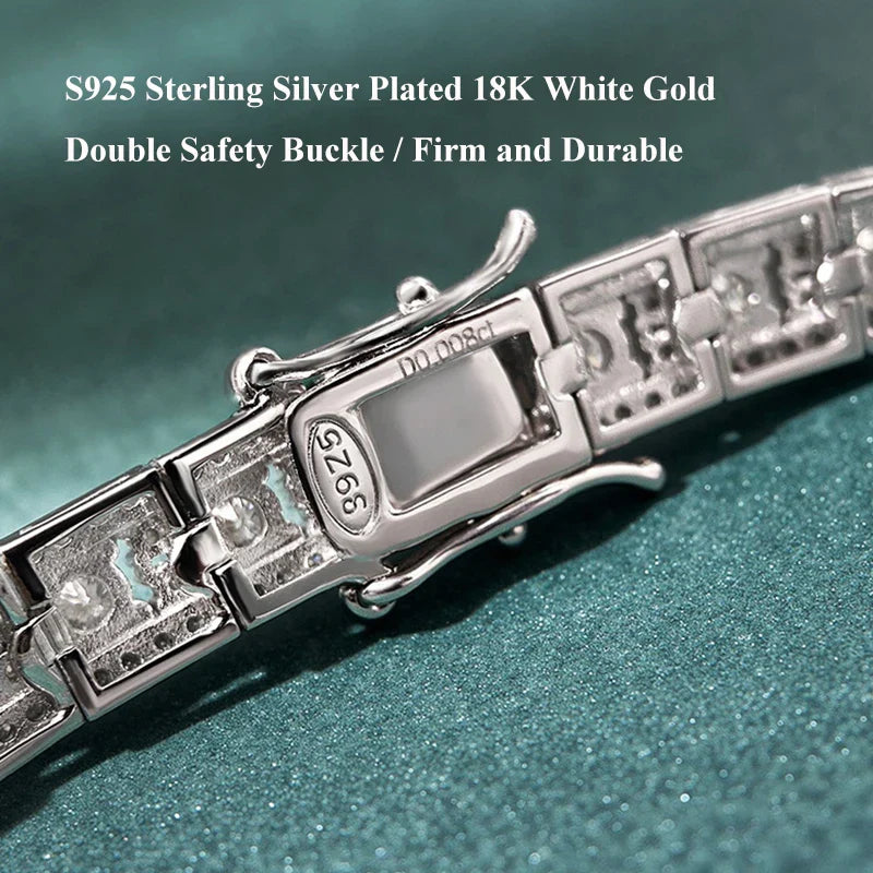 GRA Certified Full Moissanite Diamond Tennis Bracelet D Color For Woman Man 925 Silver Couple Chain Bangle Bracelets Gift