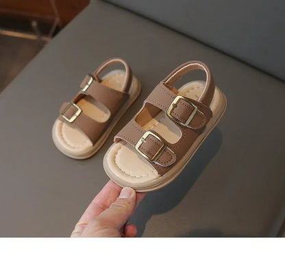 2024 Children Sandals for Girls and Boys Summer New Fashionable Korean Style Comfortable Soft Sole Casual Cute Baby Beach Shoes