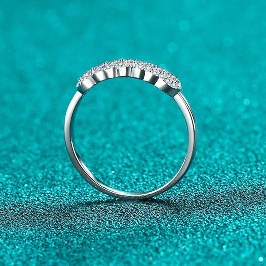 GRA 2mm Full Moissanite Ring for Women Lab Created Diamond S925 Sterling Silver Plated 18k Wedding Jewelry Wholesale