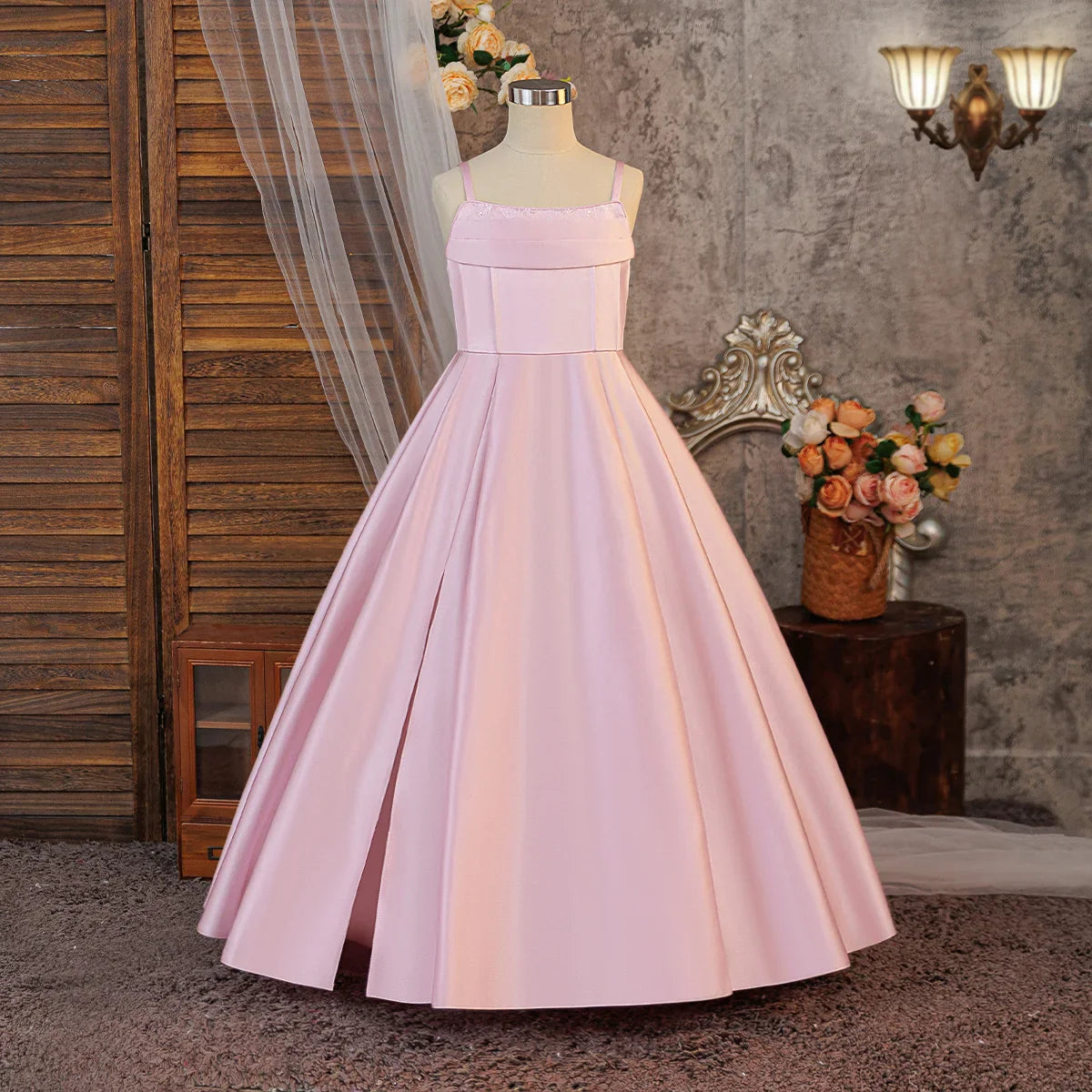 Vestidos de Meninas para Festa de Batismo de Verão Dama de Honra Vestido Elegante para Casamento Aniversário Noite Princesa Menina Primeira Comunhão Fantasia de Formatura