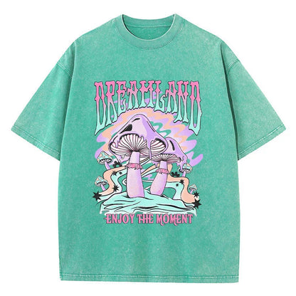 Dreamland Enjoy The Moment Graphic Men T Shirt Fashion Casual Tshirt Street Comfortable Tees Clothing Cool Big Size T-Shirts